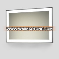 Aluminum frame LED bathroom mirror with touch sensor and deffoger