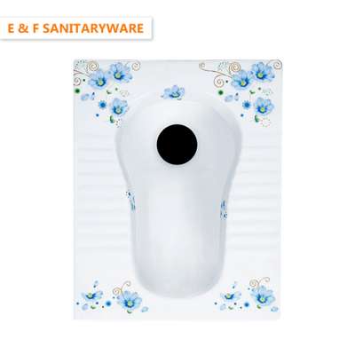 China Asian toilet chaozhou cheap ceramic w c squatting pan sanitary siphonic public toilet squatting pan