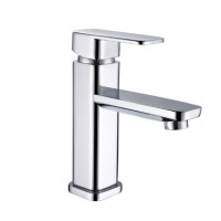 Modern Brass Chrome Deck Mounted Single Lever One Hole Waterfall Basin Faucet Yuhuan Factory Made Wash Basin Mixer