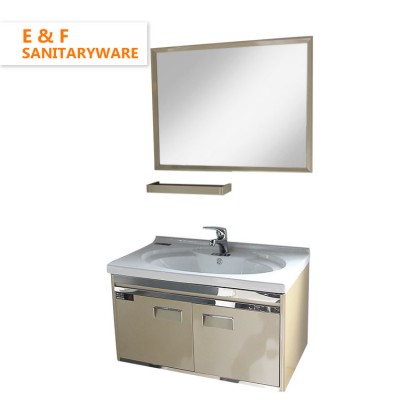 Eiffel glass bathroom cabinet India hot design cheap Beige grey single sink bathroom vanity tops for sale