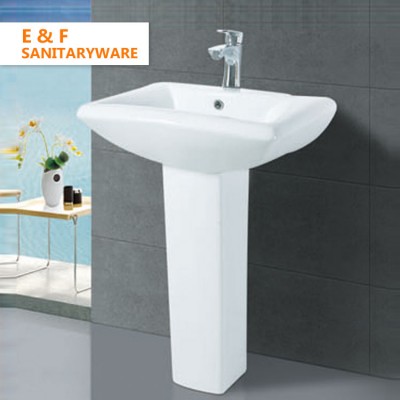 Eiffel low price pedestal bathroom sinks white rectangle bathroom art ceramic wash artistic basins wash basin with long pedestal