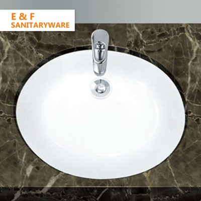 low price simple oval washing basin for kenya drop in one piece bathroom ceramic sink oval shaped under counter wash basin