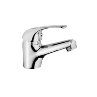 Economic  Brass Chrome Single lever handle Deck mounted mixer Classic Lavatory basin faucet